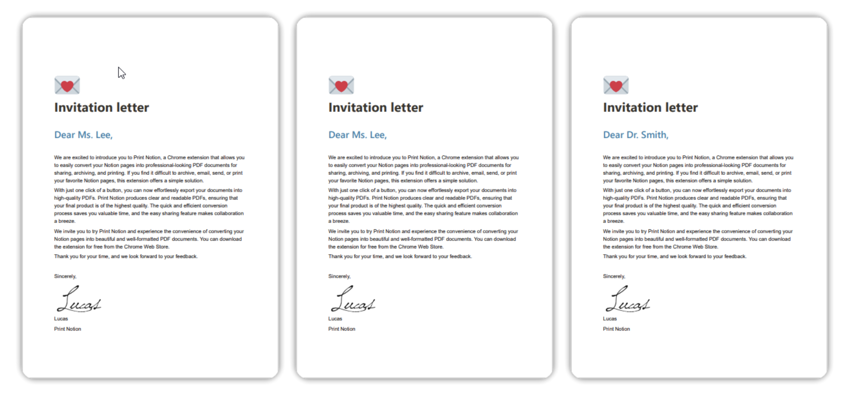 Print Notion Print Notion - Use templates for batch printing