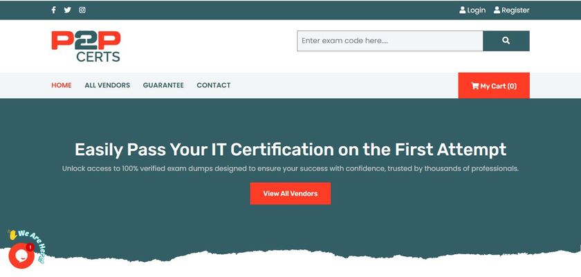 P2PCerts Landing Page P2PCerts Landing Page
