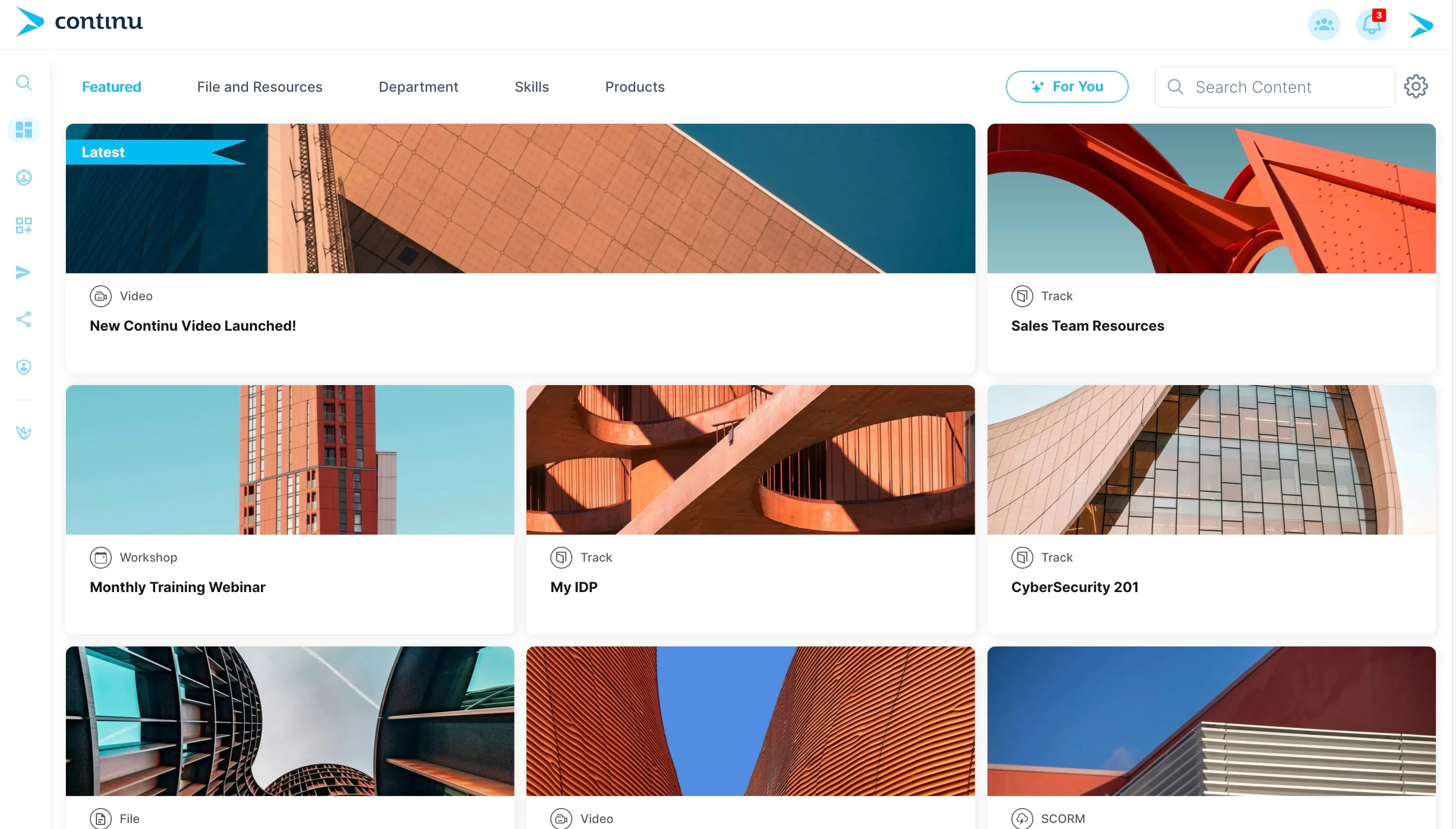 Continu Continu Explore dashboard