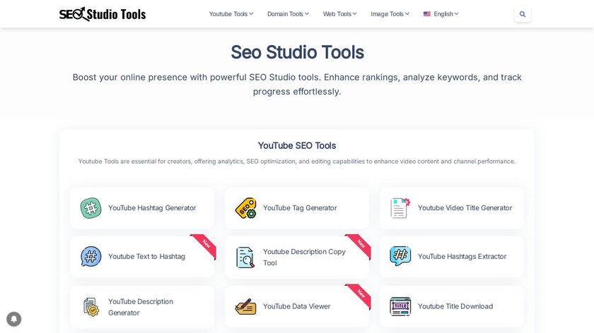Seo Studio Tools Landing Page
