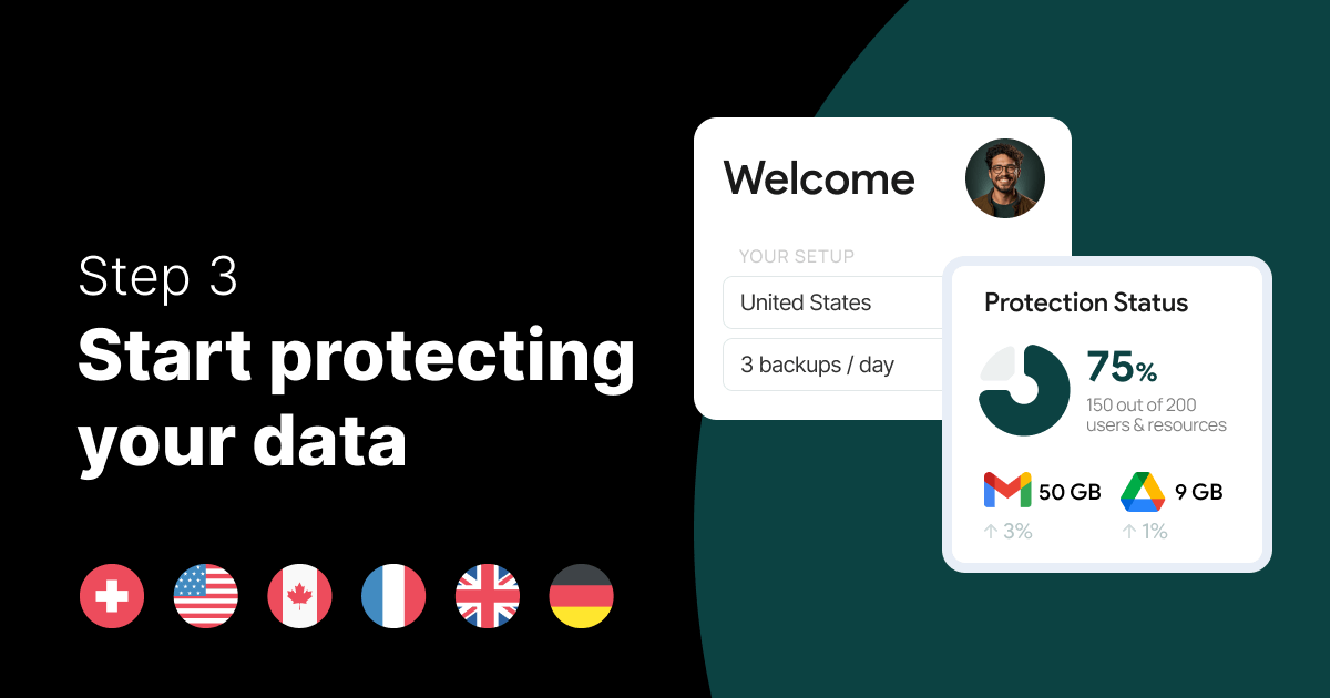 Backup Space Select your backup region and you're set!