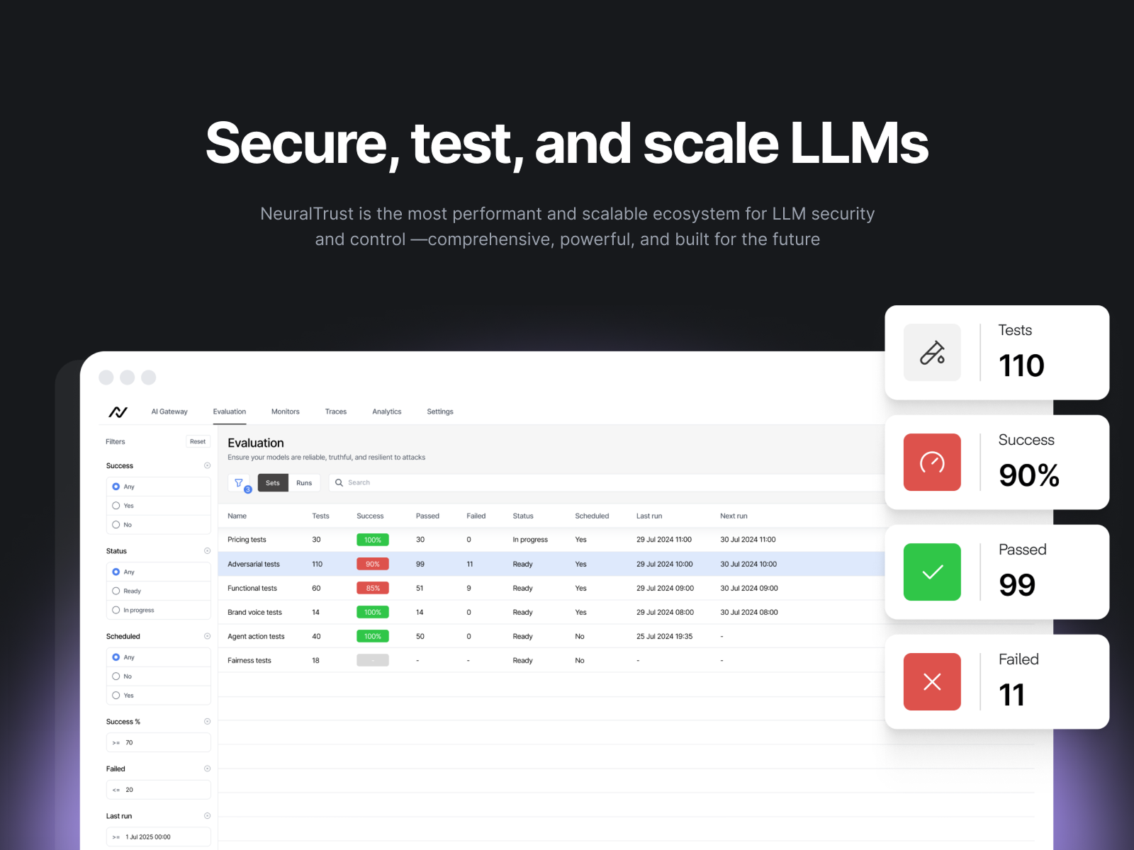 NeuralTrust.ai Secure, test, and scale LLMS
