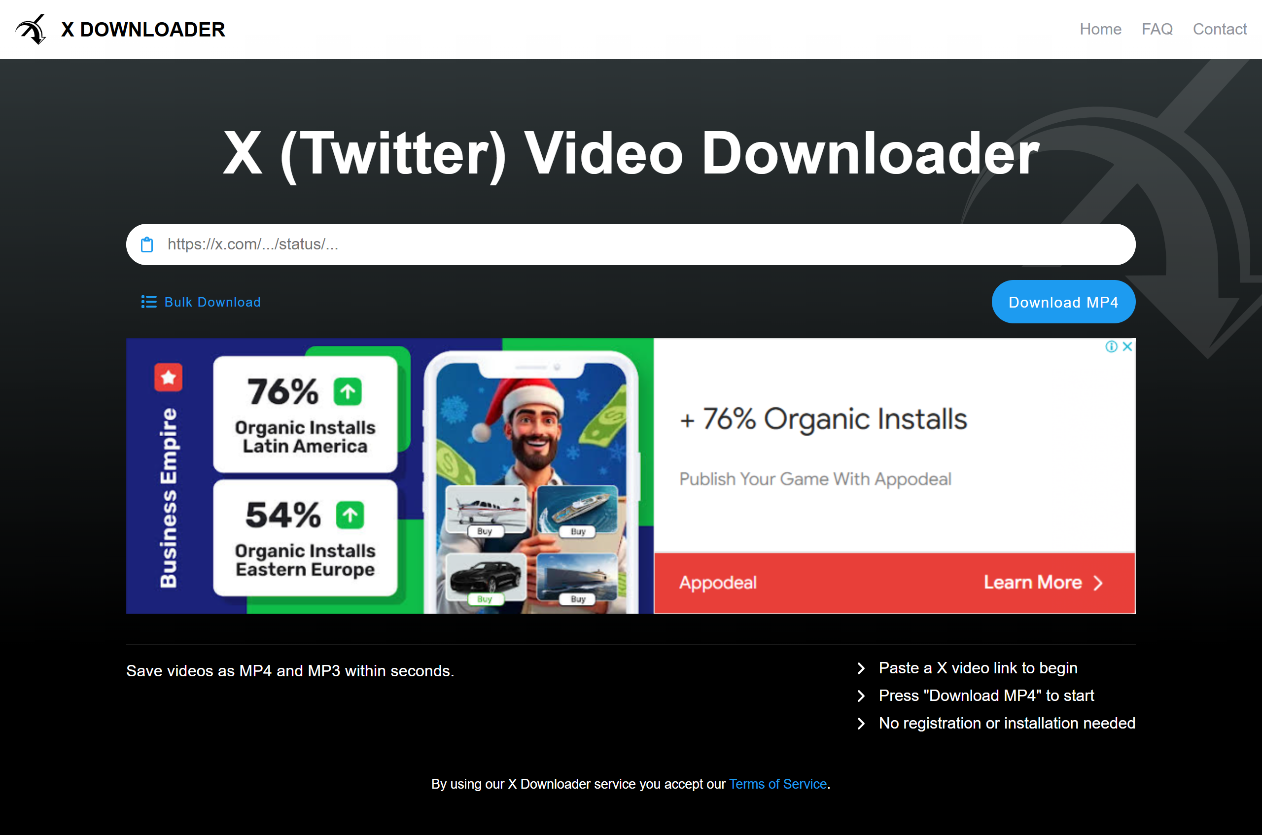 X-Downloader.com Homepage - Start your X (Twitter) Video download here