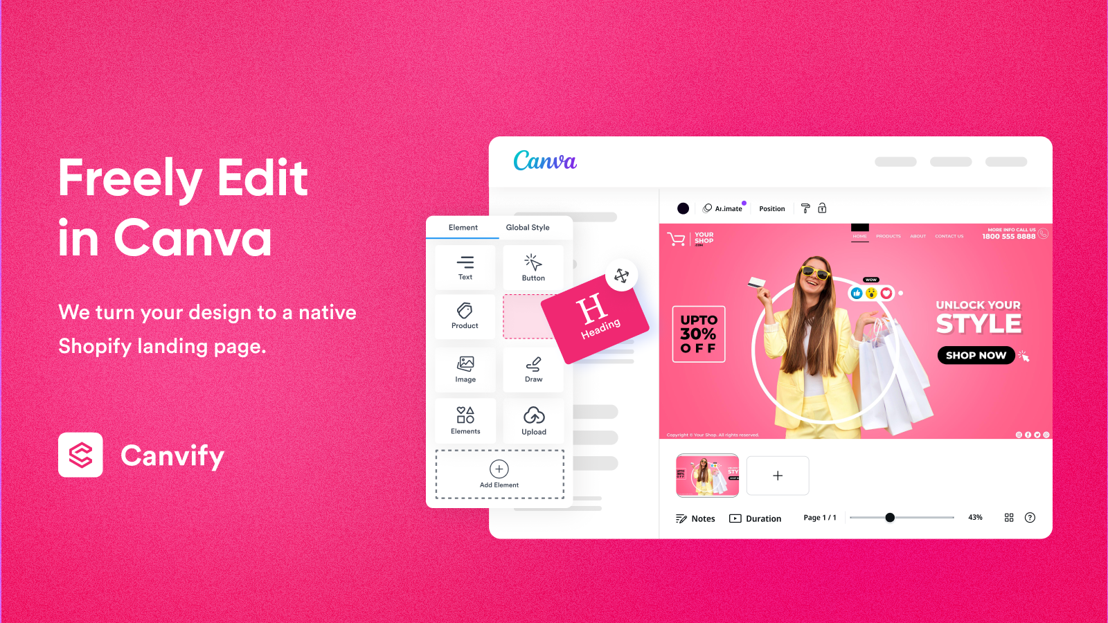 Canvify.app Leverage Canva's limitless design possibilities