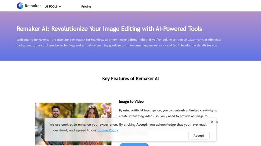 Remaker AI Landing Page