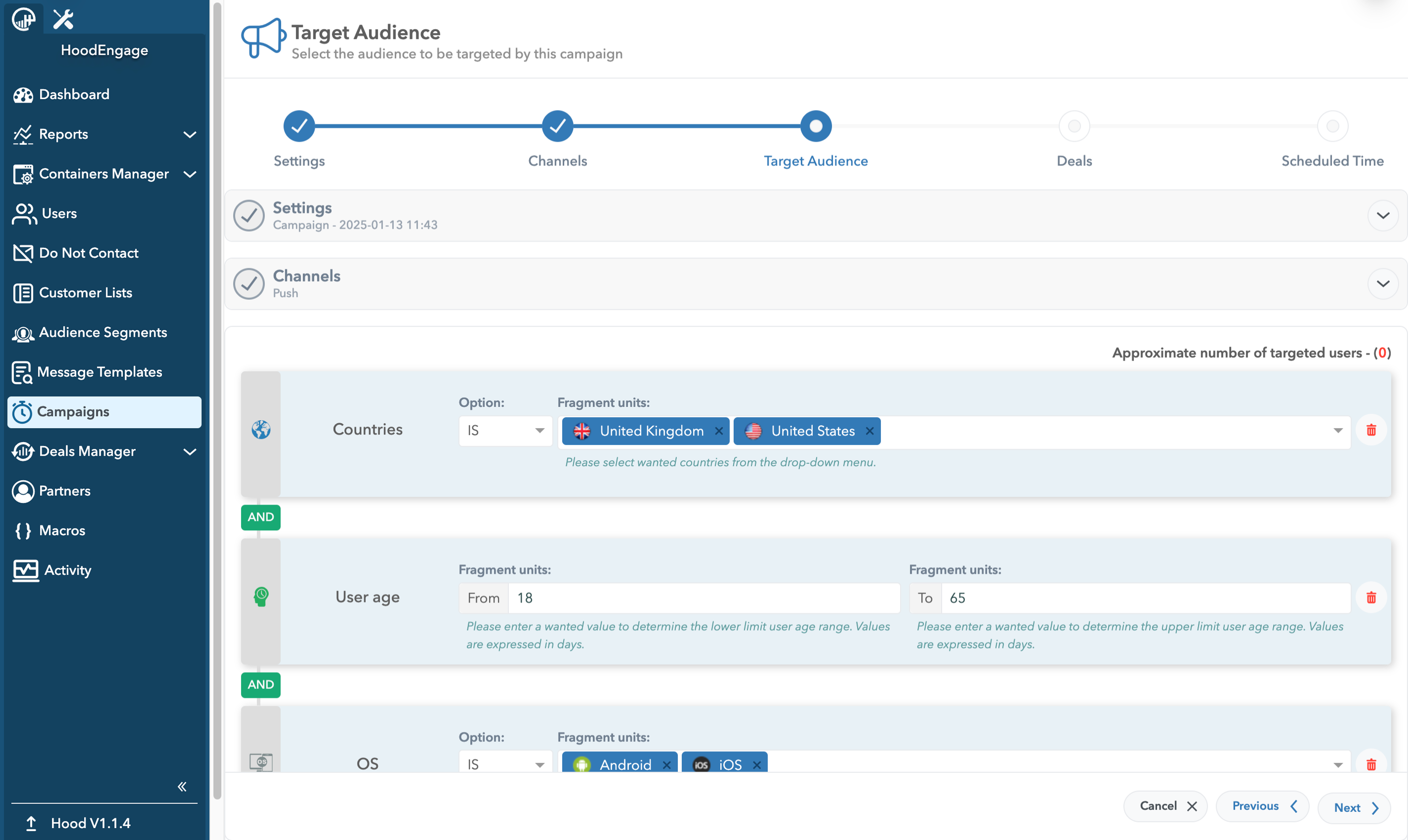 HoodEngage Segmentation engine, view 1
