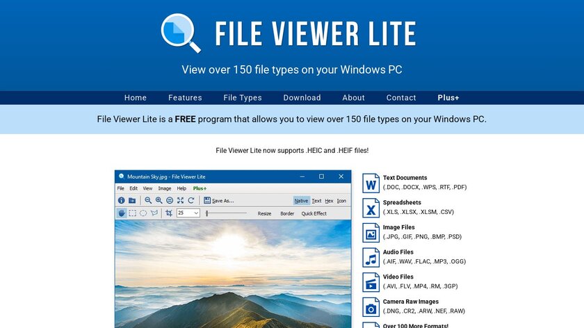 File Viewer Lite Landing Page