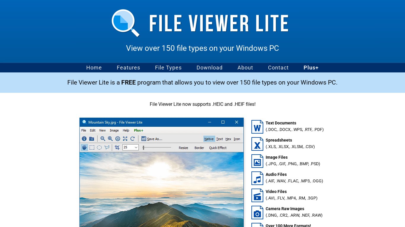 File Viewer Lite Landing page