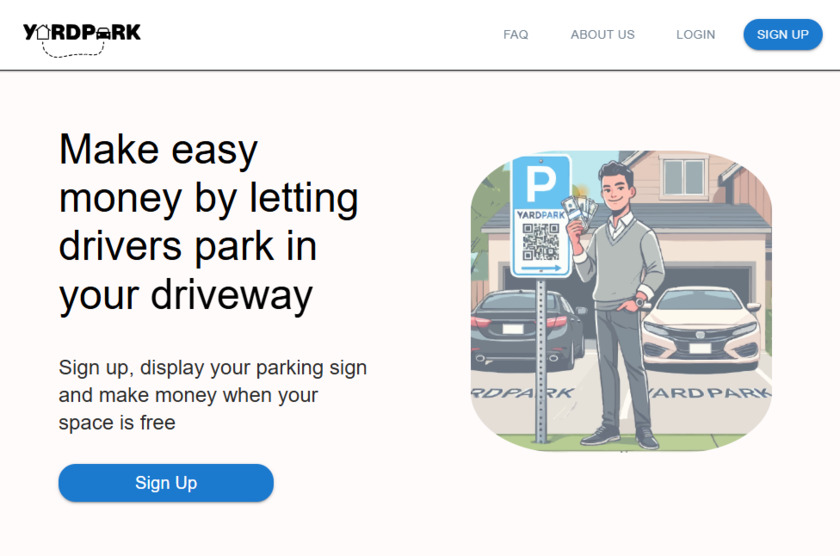 YardPark Landing Page
