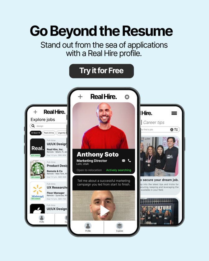 Real Hire Landing Page