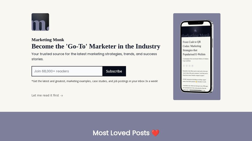 Marketing Monk Landing Page