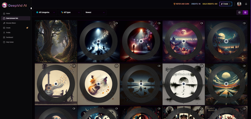 DeepVid.ai Entertainment Hub