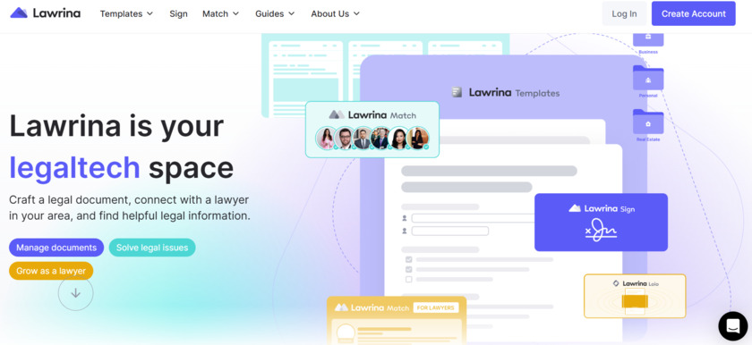 Lawrina Templates Lawrina is an innovative legaltech space that provides all legal tools, including document templates, e-signature tool, legal guides, and a lawyer directory.