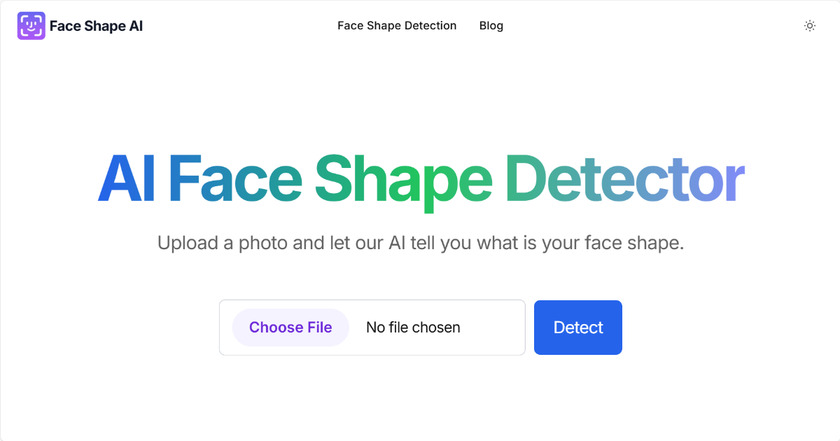 FaceShapeAI.net Landing Page