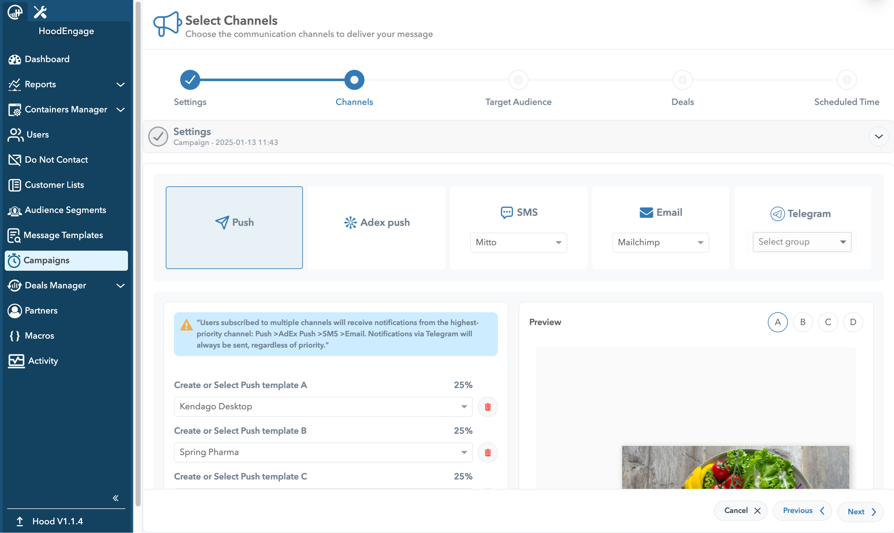 HoodEngage Multichannel messaging