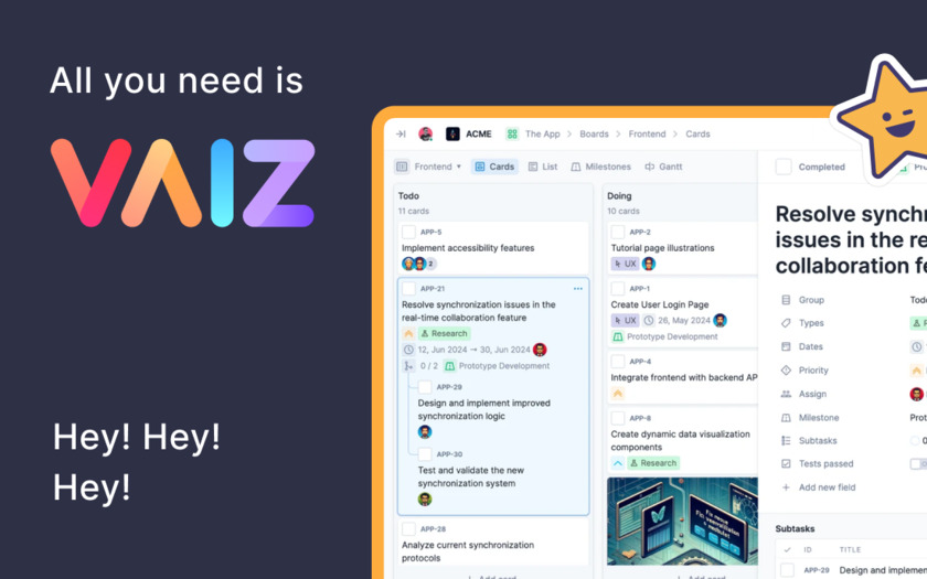 Vaiz Landing Page