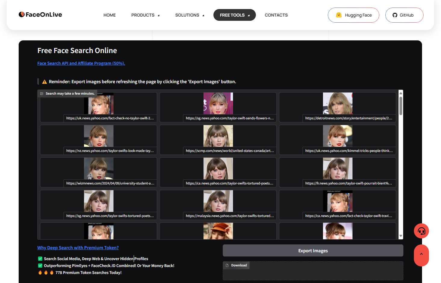 FaceOnLive Face Search FaceOnLive Face Search