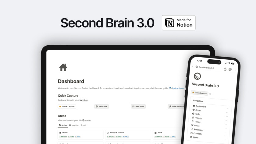 Notion Second Brain Landing Page
