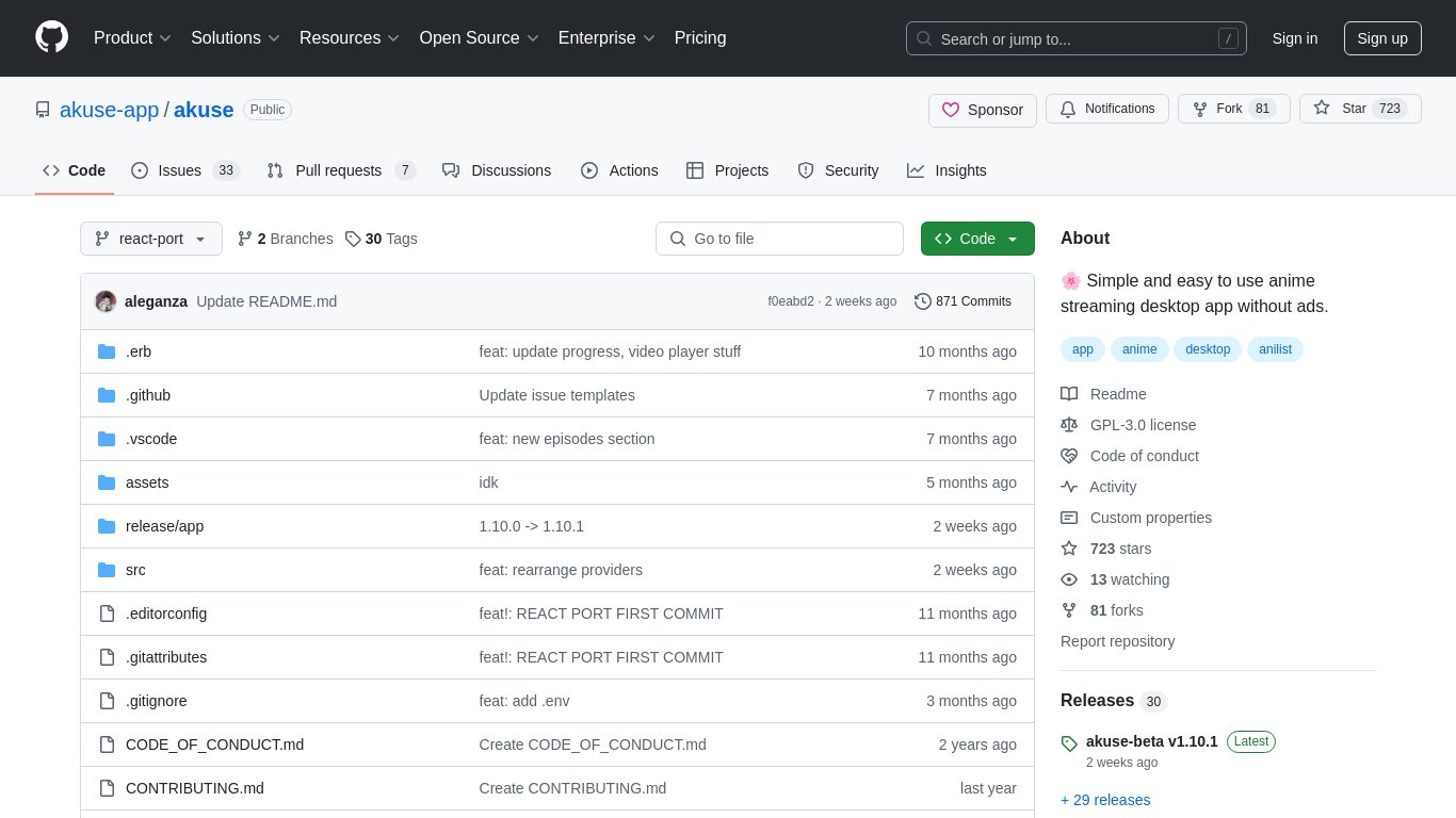 akuse Landing page