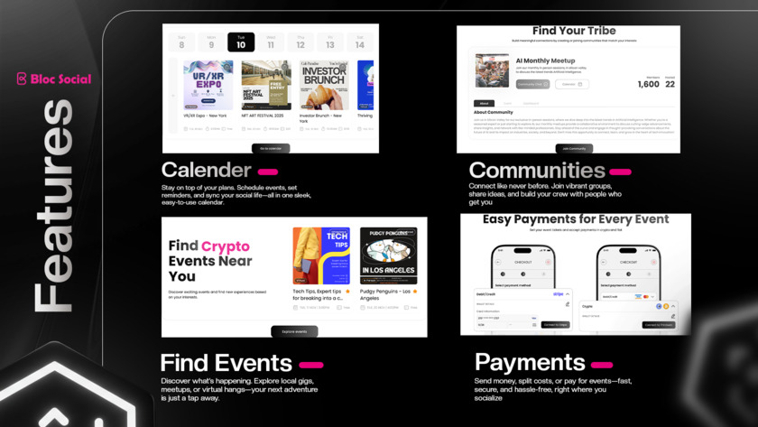 Bloc Social Landing Page