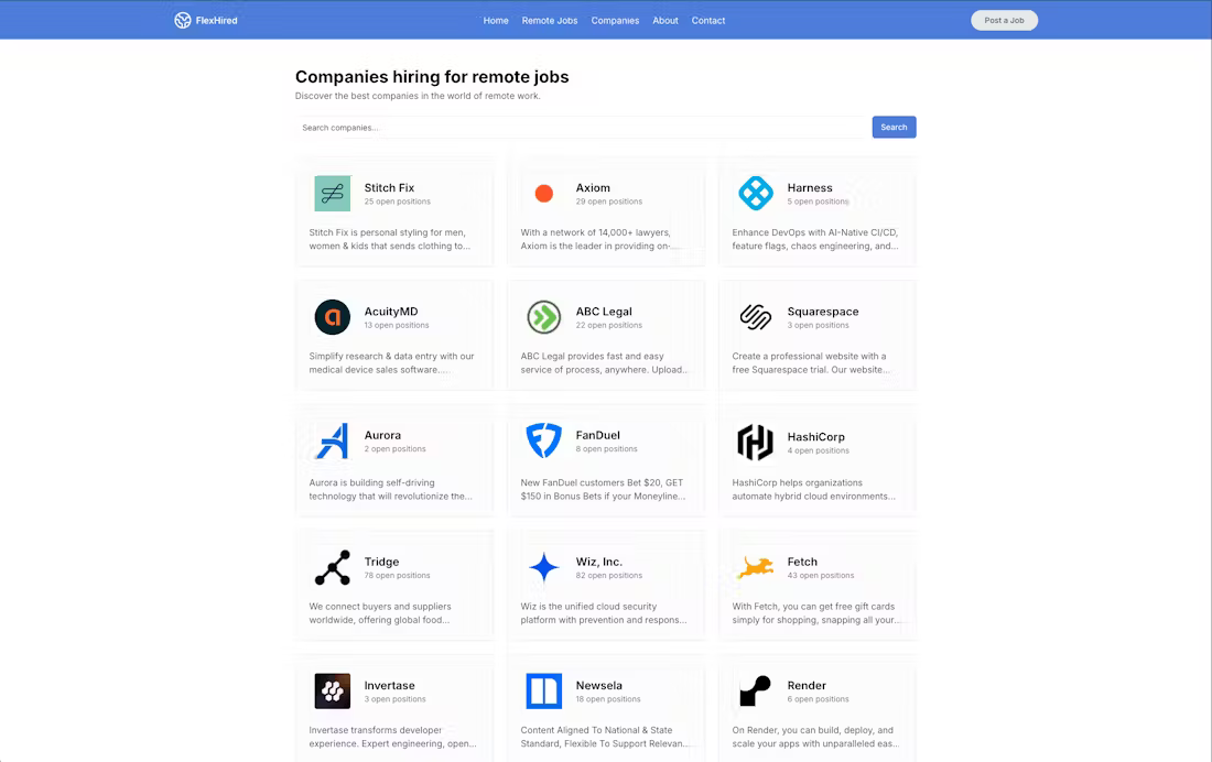 FlexHired FlexHired list remote companies