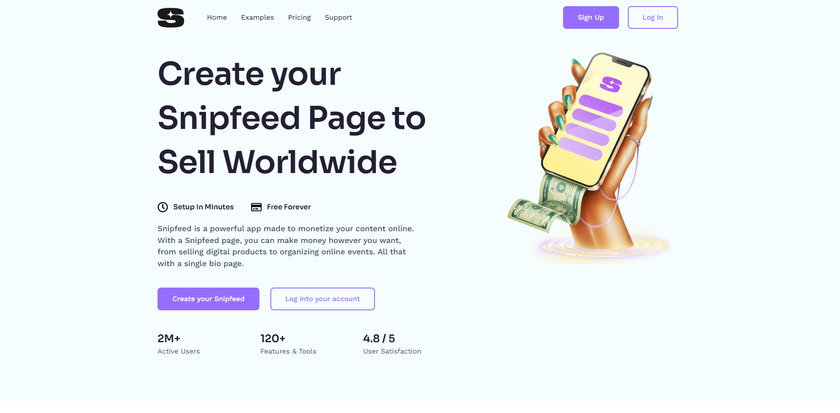 Snipfeed Landing Page