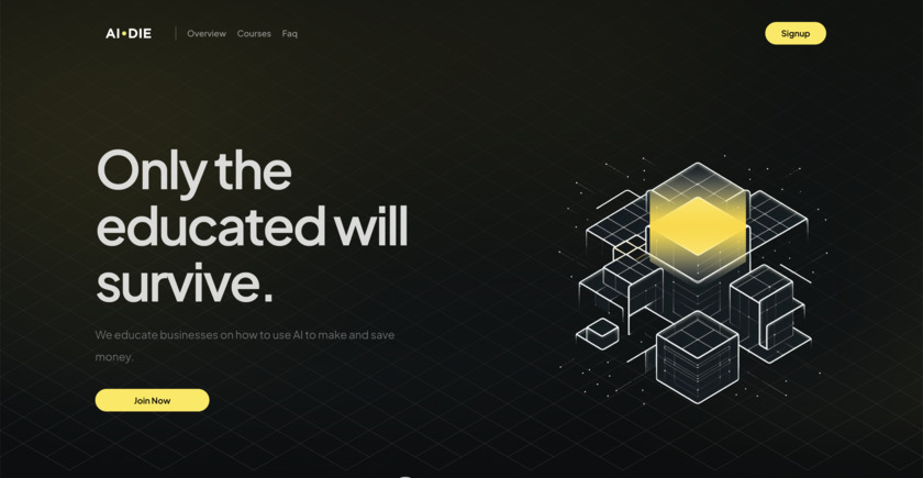AI or Die Academy Landing Page