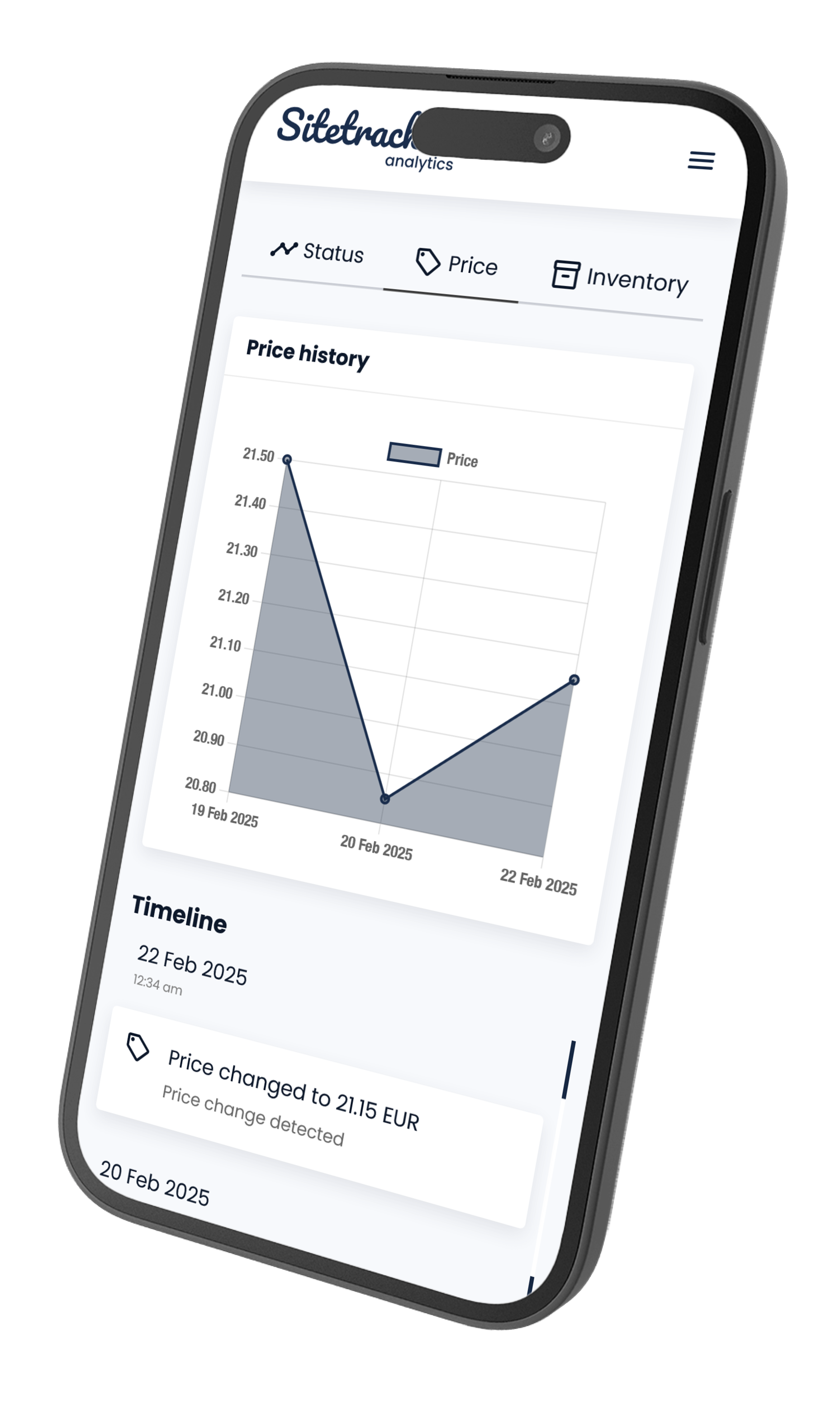 sitetracked.com On mobile