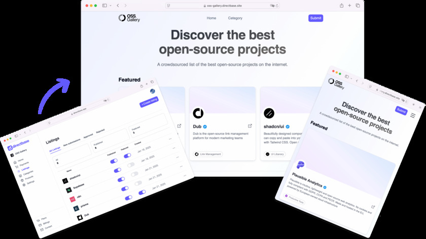 Directbase App Landing Page