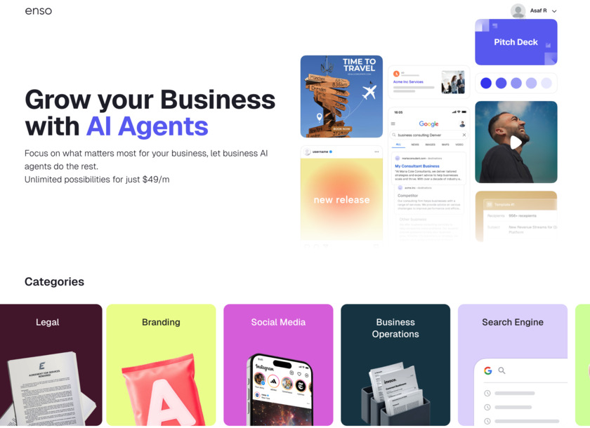enso Landing Page