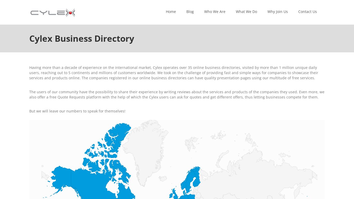 Cylex Local Search Landing page