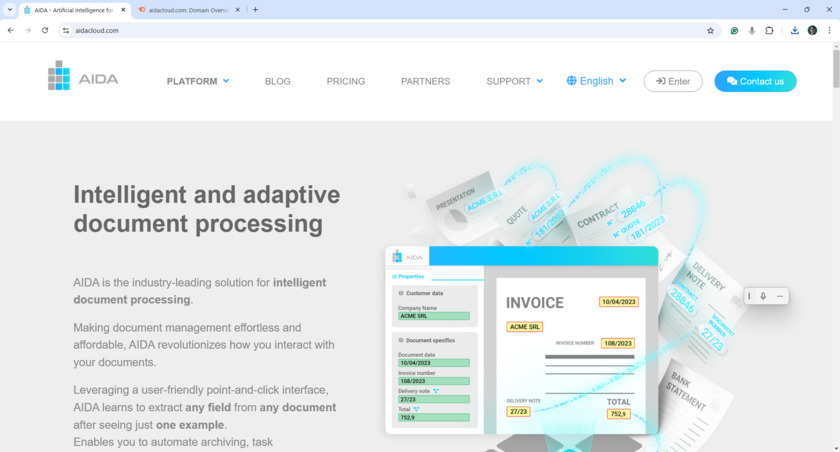 AIDA Cloud Homepage AIDA Cloud Homepage