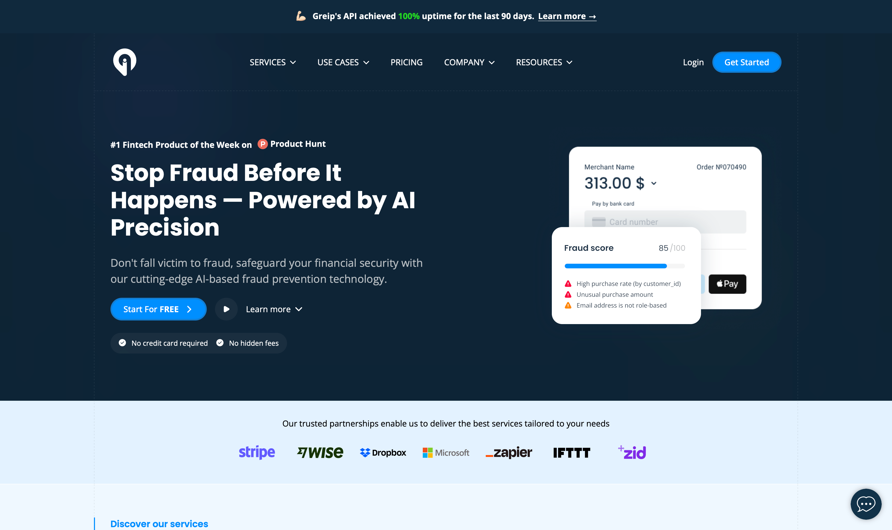 Greip.io Greip's Website
