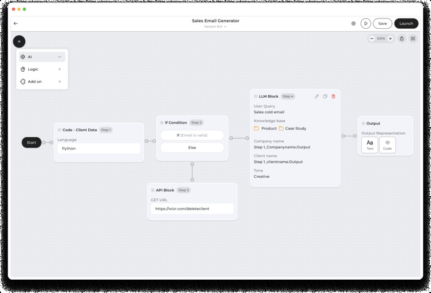 Wizr AI Landing Page