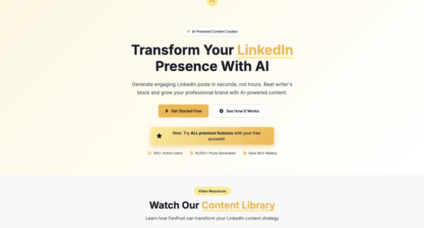 FenPost Landing Page FenPost Landing Page