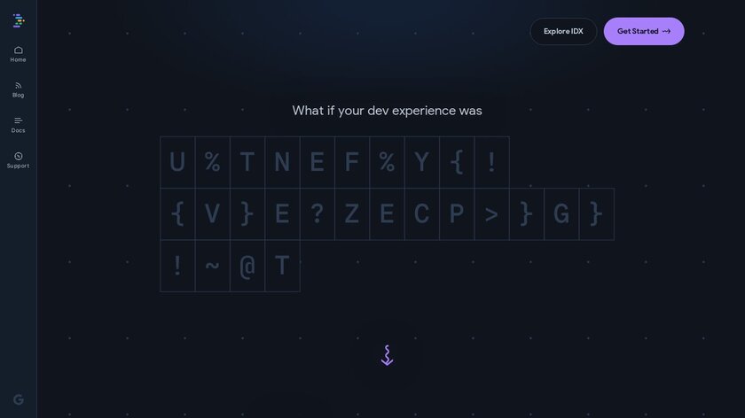 Project IDX Landing Page