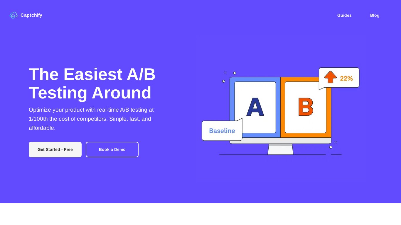Captchify Landing page