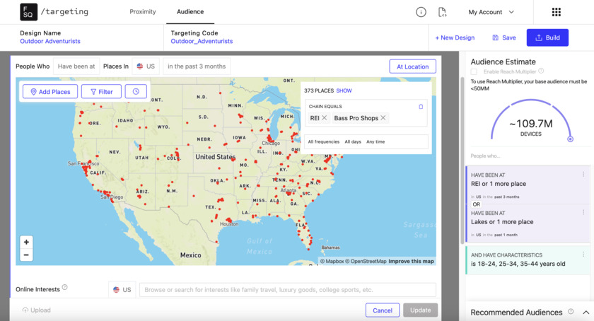 Foursquare Audience Landing Page