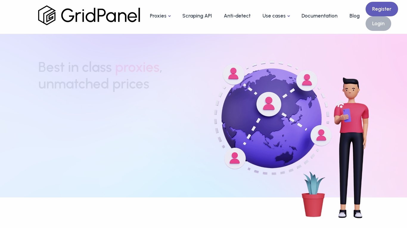 GridPanel Landing page