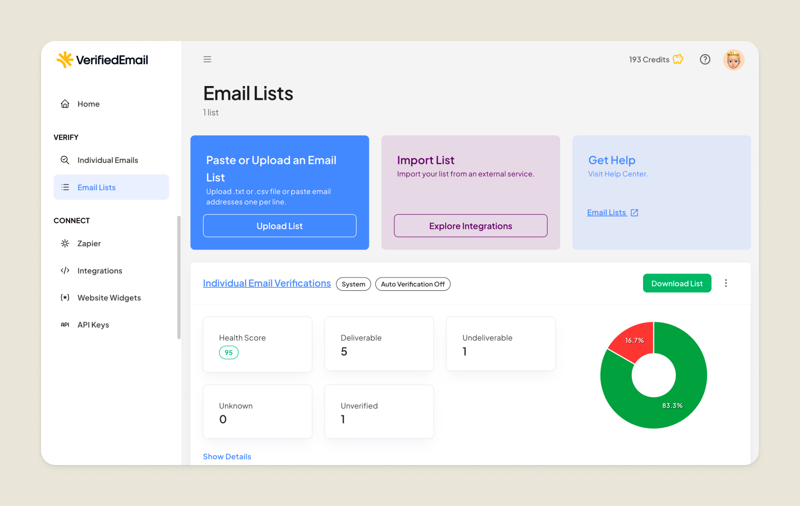 VerifiedEmail Email List Verification