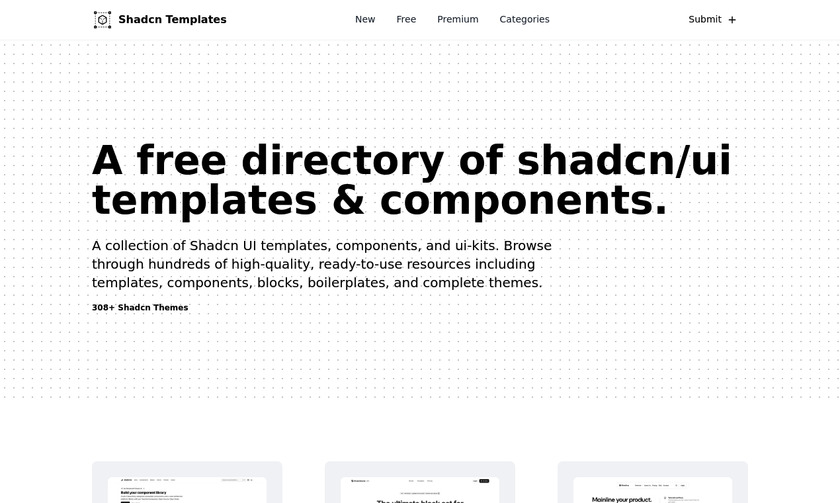 Shadcn Templates Landing Page
