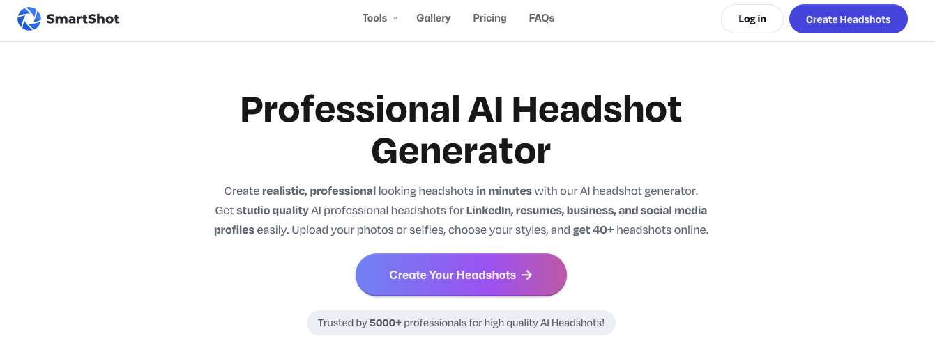 Smart Shot AI Ai HeadShot Generator