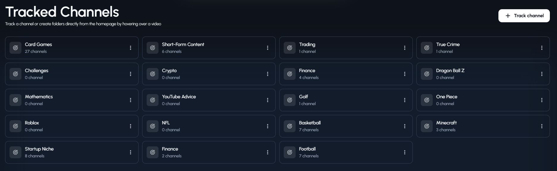 1of10 Tracked Channels