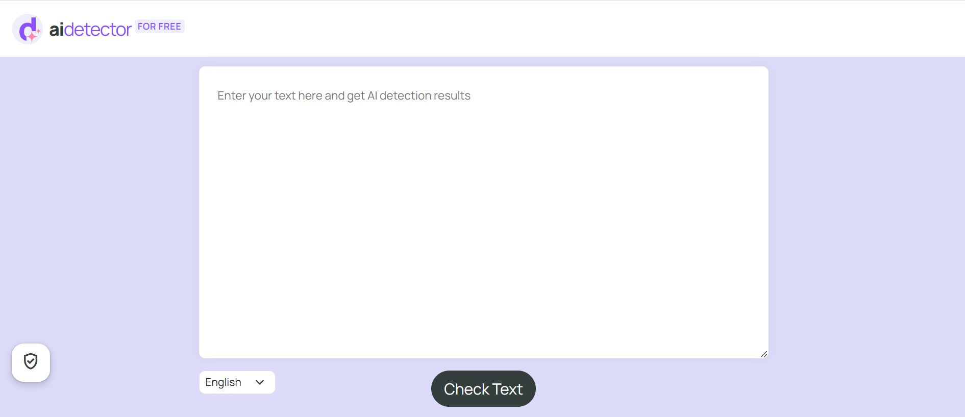 AI Detector for Free Landing page