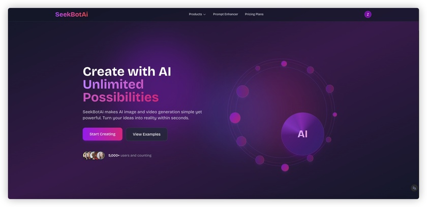 SeekBot.io Landing Page