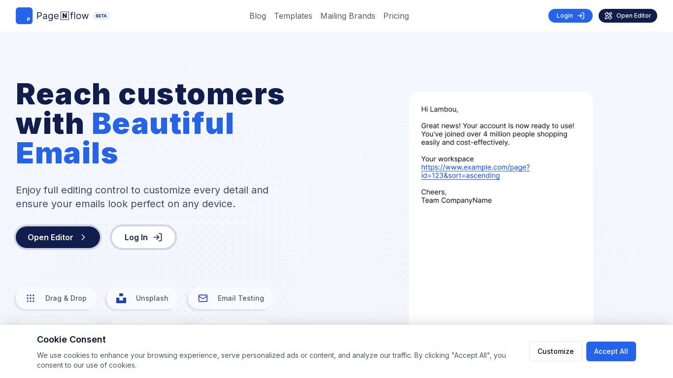 Pagenflow Landing page