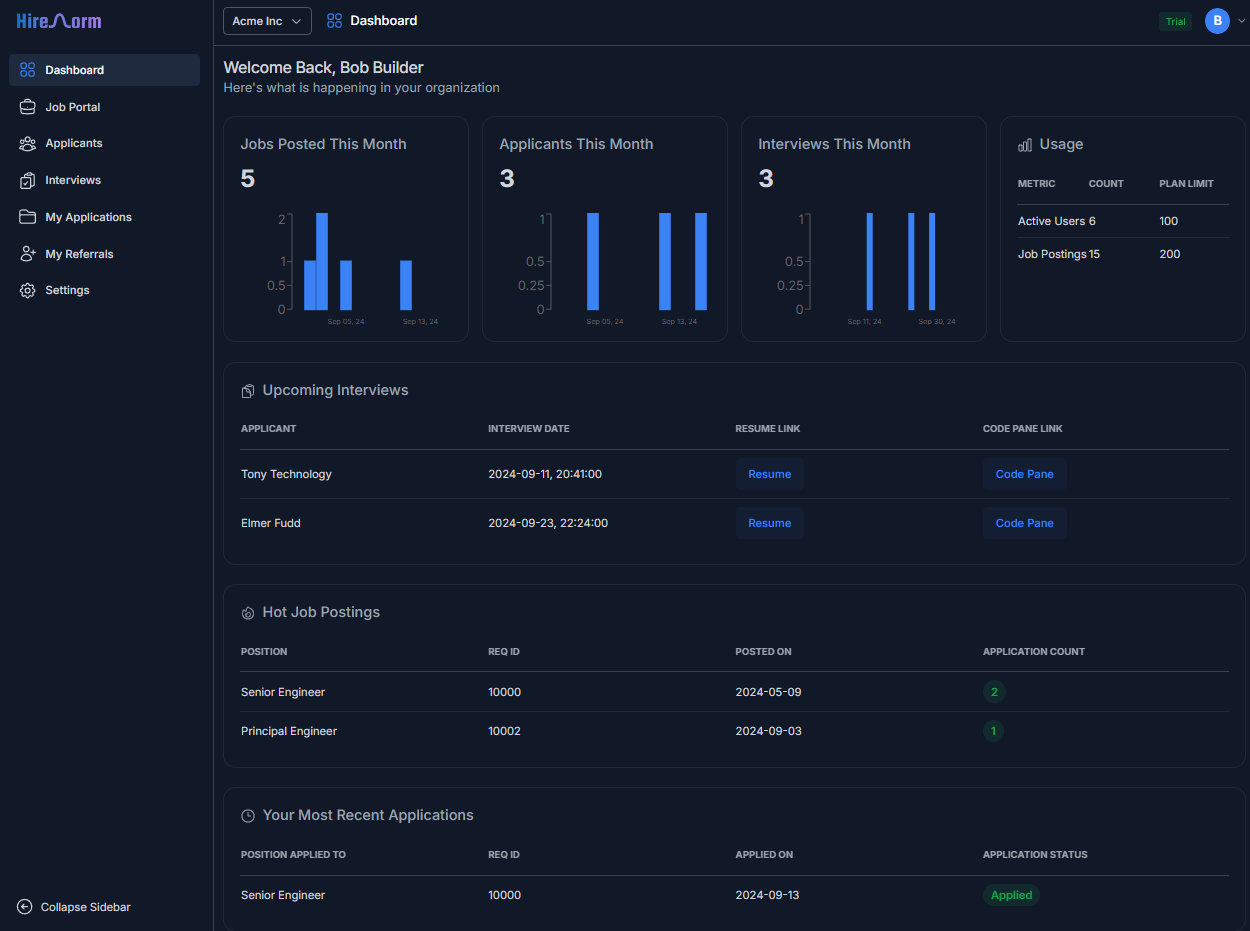 HireNorm Dashboard
