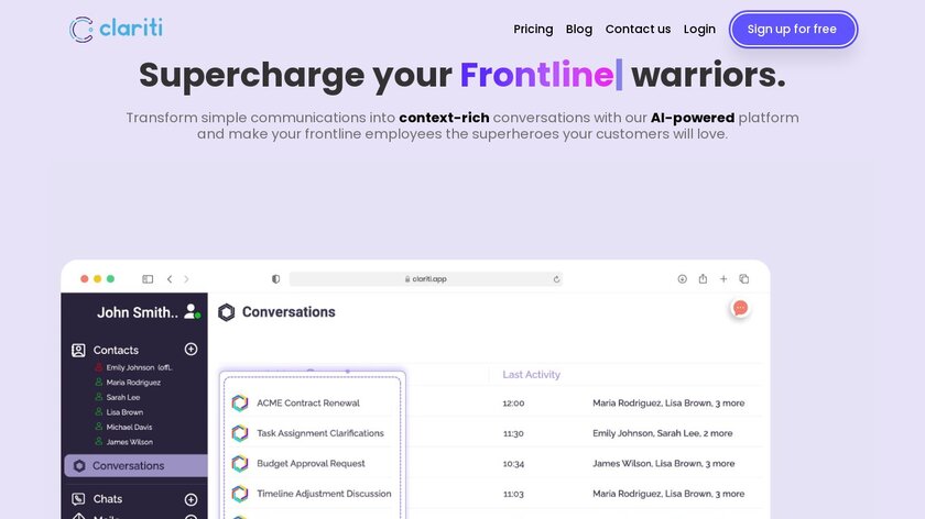 Clariti.app Landing Page