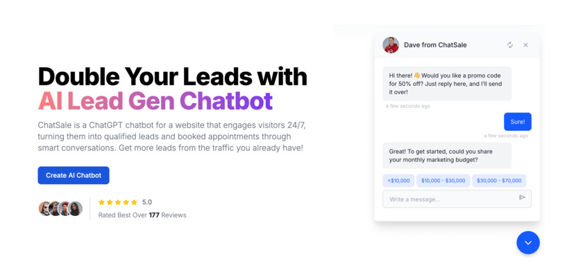 ChatSale Landing Page