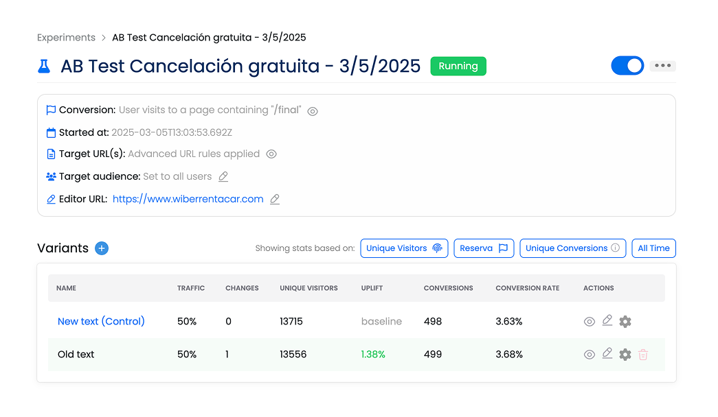 GoStellar Experiment Results & Analytics